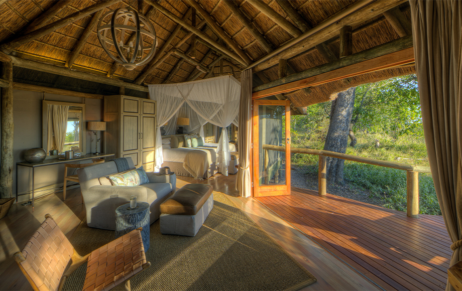 Bedroom at Desert and Delta Camp Moremi in Botswana