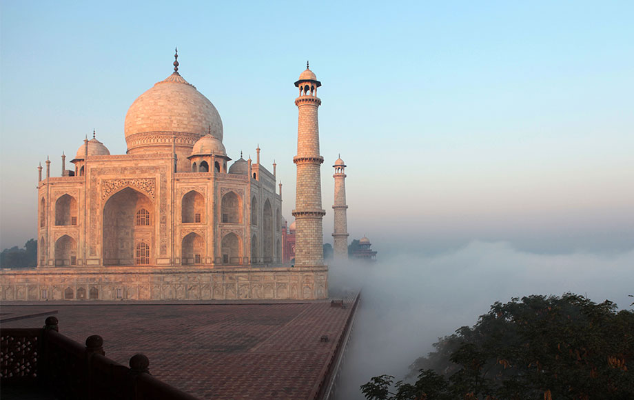 Taj Mahal at Agra in Rajasthan India