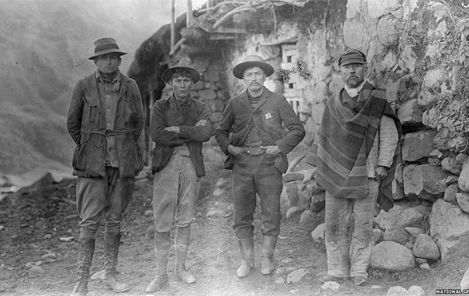 Hiram-Bingham with guides at Machu Picchu