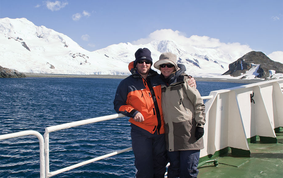 Steve and Sara in Antarctica