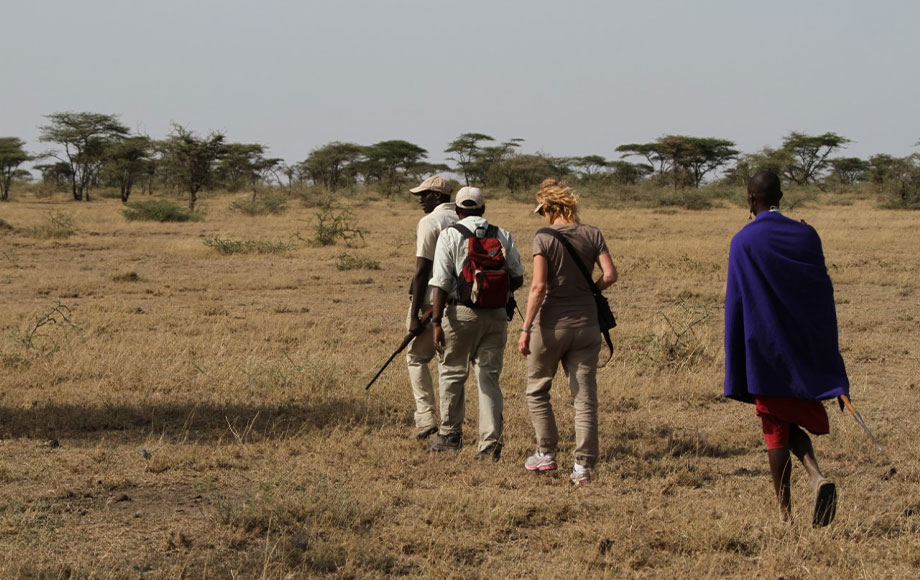 Sara walking in kenya