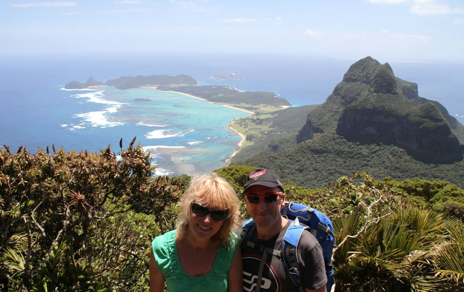 Sara and Steve at Lorde Howe Island