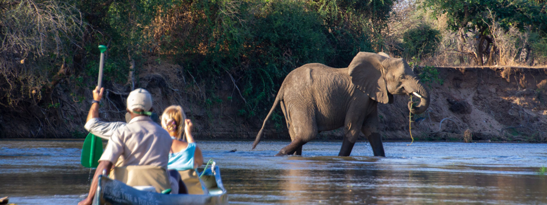 Canoeing in the Zambezi River in Zambia