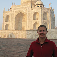 Carolyn at the Taj Mahal in Agra, India Carolyn at the Taj Mahal in Agra, India