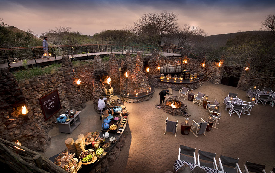 Phinda Mountain Lodge Boma Dining Area