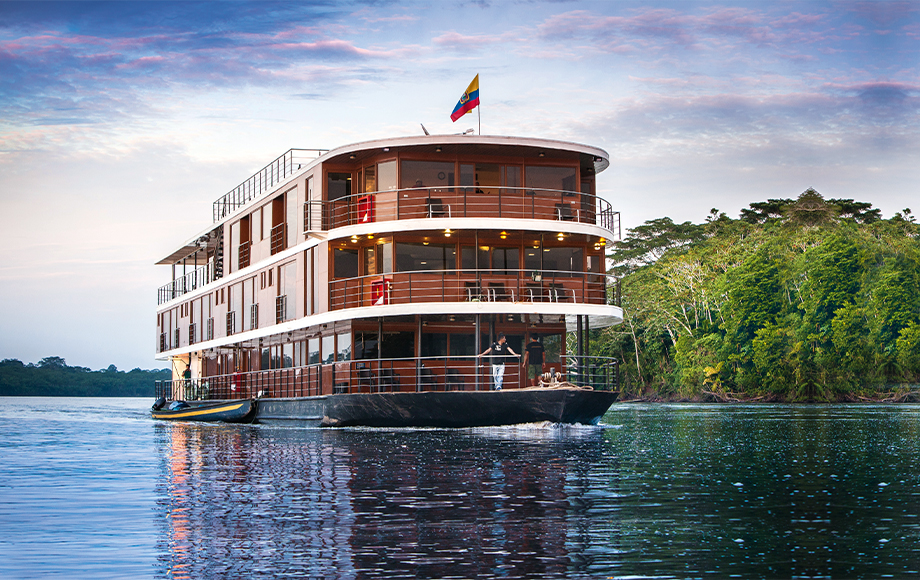 The M/V Anakonda cruising down the Amazon River