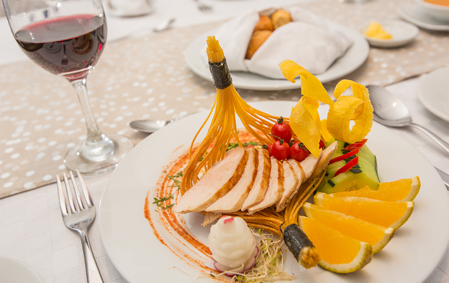 Food aboard the M/V Manatee