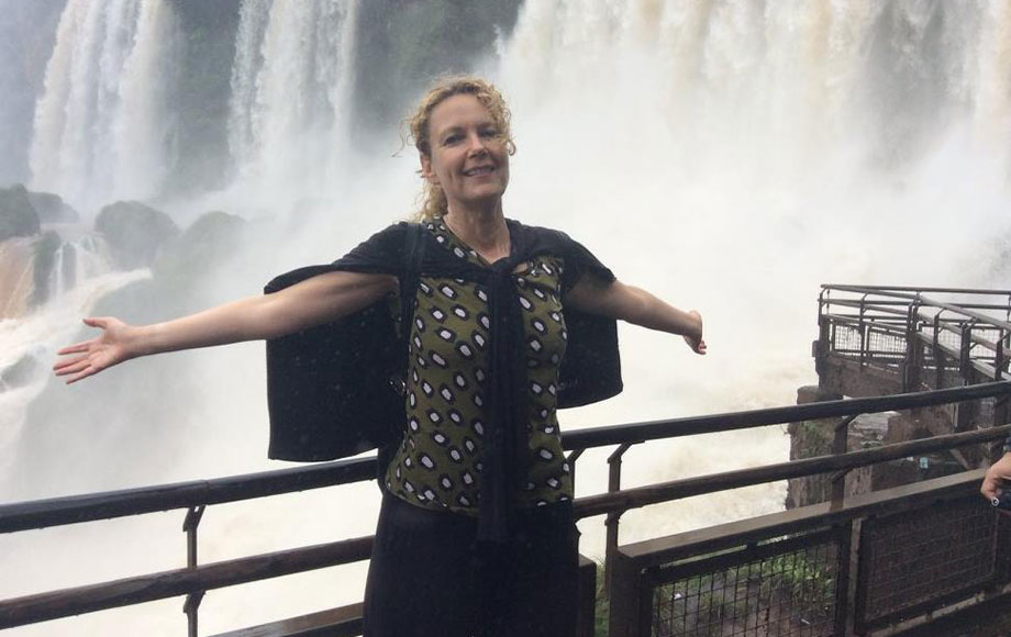 Anna at Iguazu Falls