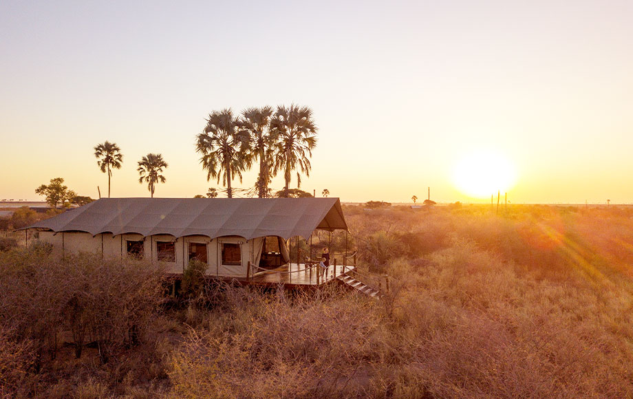 Camp Kalahari at sunset