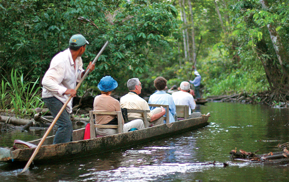 Canoeing down the Amazon