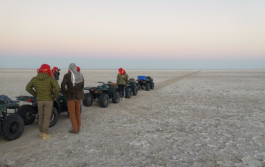 Quad biking in the Kalahari