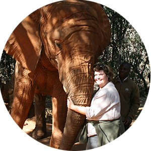 Annie with Elephant Annie with Elephant