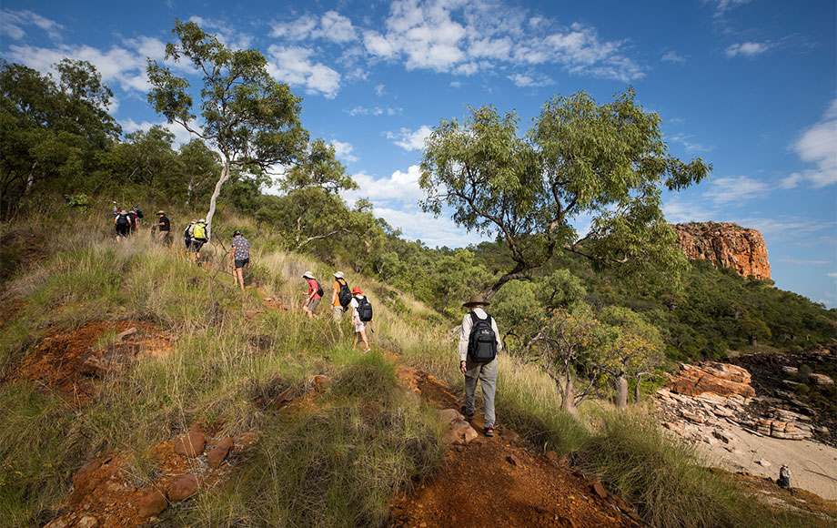 People hiking at Raft Point in the Kimberley