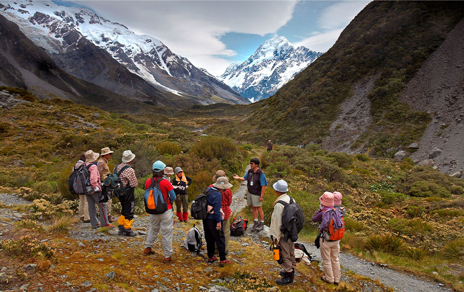 Guided walking around Mt Cook National Park