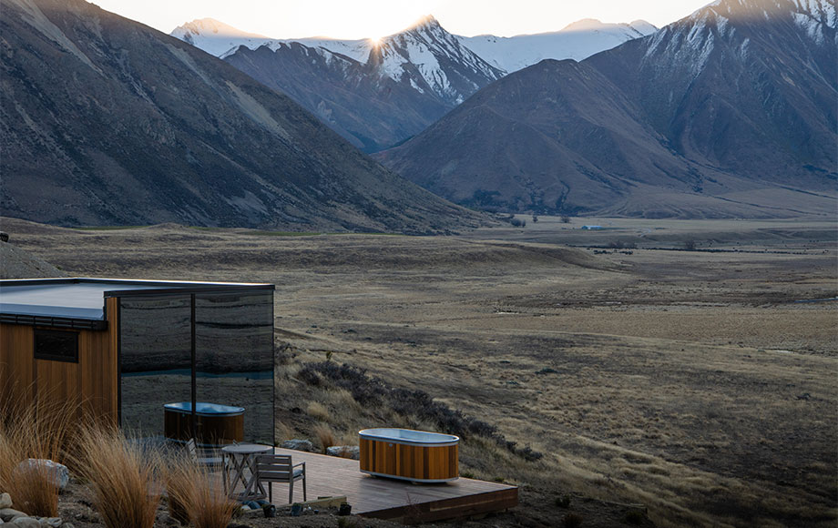 The Lindis pods in New Zealand's Ahuriri Valley