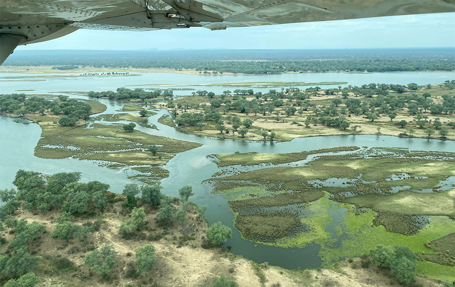 Flying over Zambia