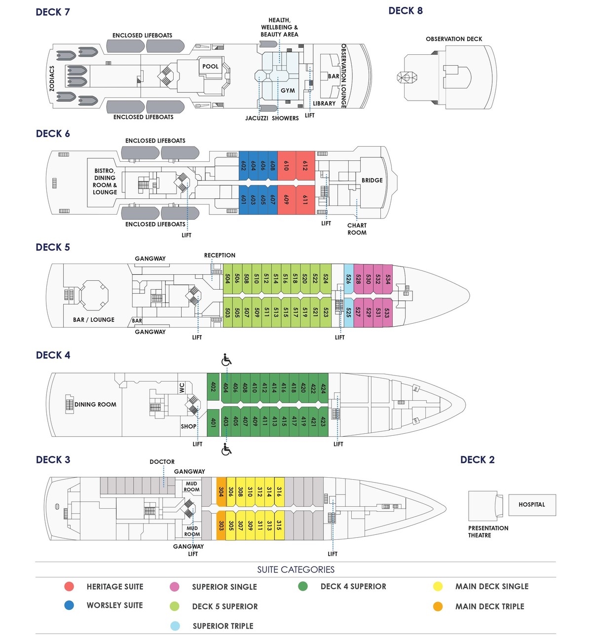 Heritage Explorer Deck Plan