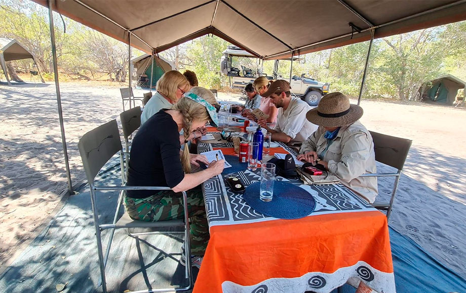 Classic botswana camping