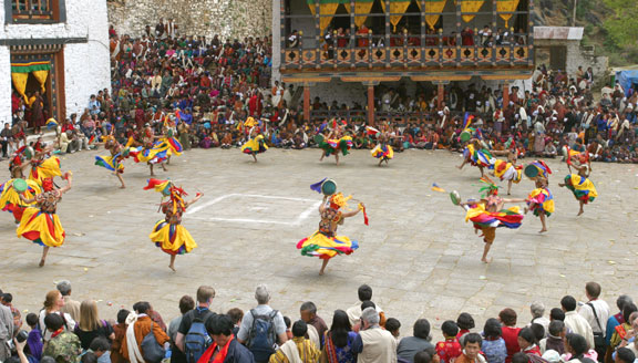 Bhutan festival atmosphere