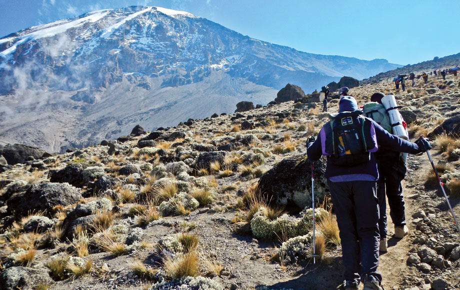 Trekking up to Mount Kilimanjaro