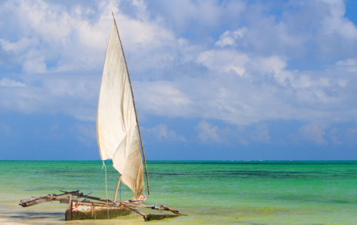 Sail boat in Zanzibar