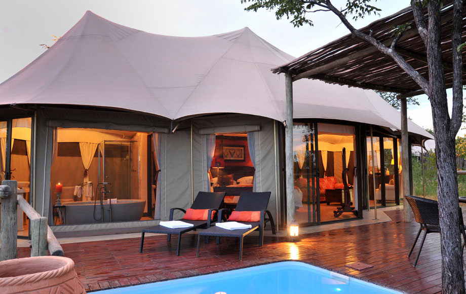 The Elephant Camp suite in Zimbabwe
